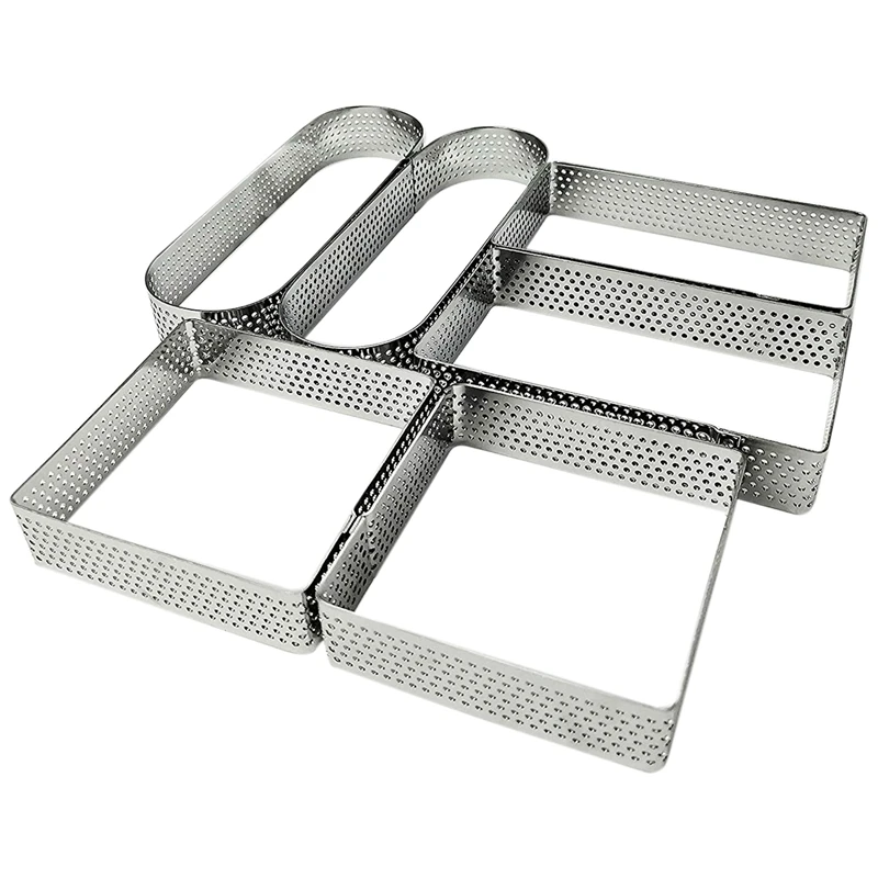 

Кольца прямоугольные для пирога, кольца прямоугольные перфорированные с отверстиями для пирога