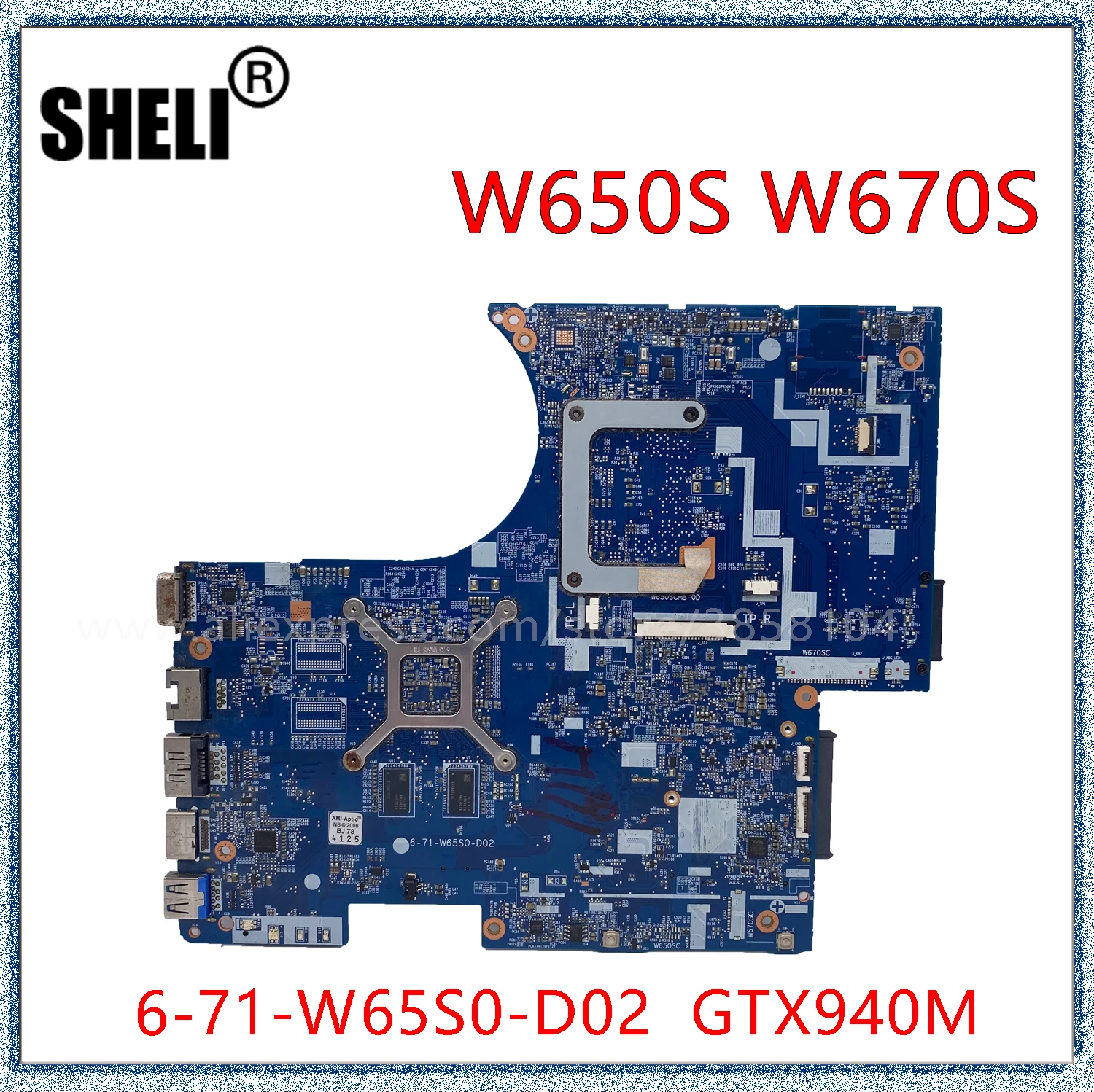 Материнская плата SHELI для ноутбука CLEV0 W650S W650SC W670S W670SR W670SC GTX940M 6-71-W65S0-D02 | Компьютеры
