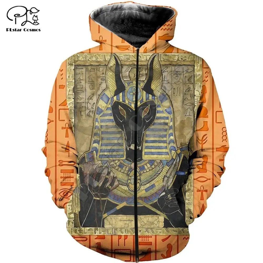 

2020Newest Mysterious Totem Retor Horus Ancient Horus God Eye of Egypt Pharaoh Anubis 3DPrint Zip/Hoodies/Sweatshirts/Jacket N-4