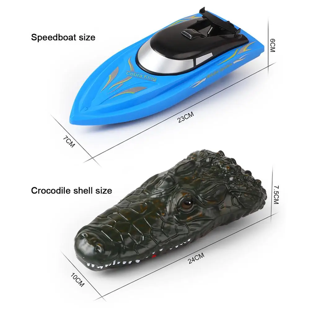 2 4G имитация крокодила RC лодка с дистанционным управлением скоростная головка