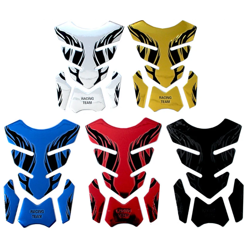 

Tankpad Sticker Fishbone 3D Tank pad Stickers Oil Gas Protector Cover Decoration Flame Motorcycle Accessories Universal Fit