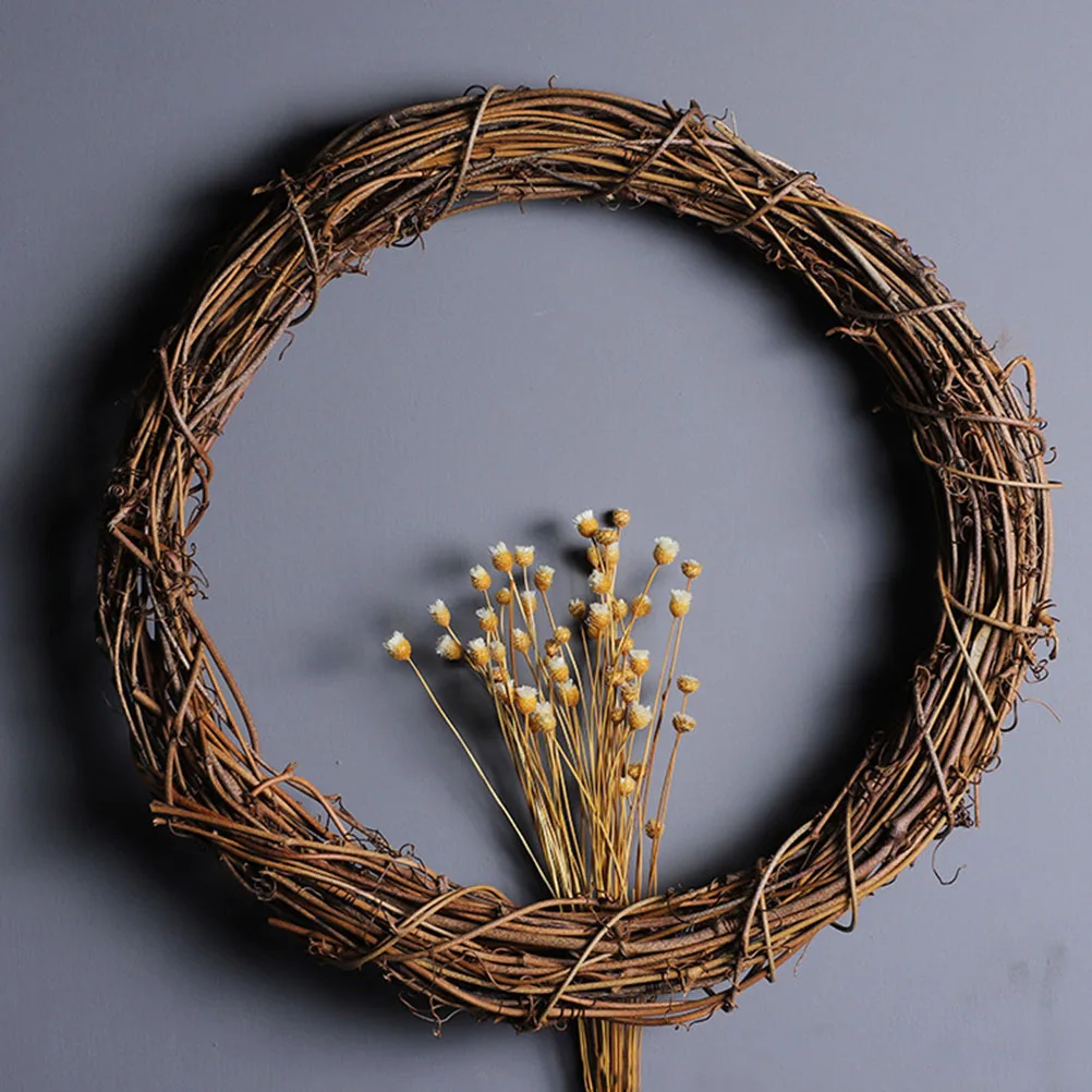 

6pcs Round Natural Rattan Wreath Stem Branch Ring Garland Wedding Layout Decor Home Decoration