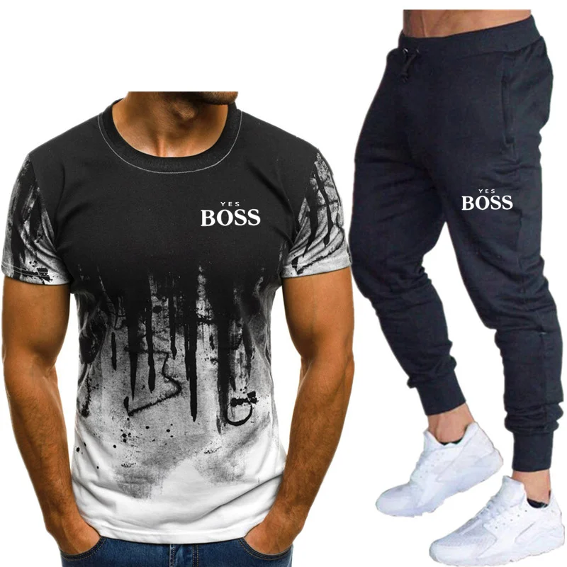 

2021 new t-short shirt men sleeve sleeve shirt men spring fashion Harajuku high streetT-shirt Tracksuit Men