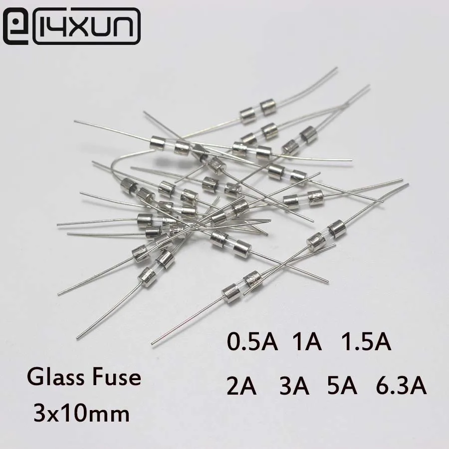 Стеклянный предохранитель с прямым штифтом 3*10 мм 250 в а 1 А 2 3 5 20 шт.|Перемычки| |