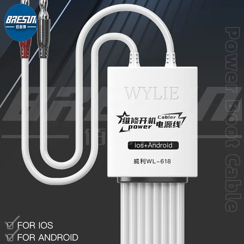 

WYLIE WL-618 Power Supply Test Cable Mobile Boot Line For IPhone Android Samsung Huawei Oppo Xiaomi Repair Power Test Cord tools