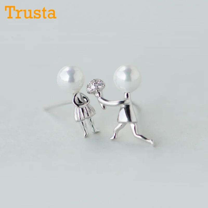 Trusta 100% Настоящее 925 пробы серебряные женские ювелирные изделия Модные крошечные