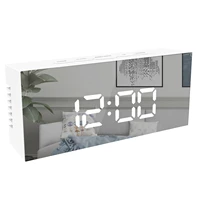 led digital alarm clock multifunctional electronic clock portable bedside clock with temperature display snooze memory function