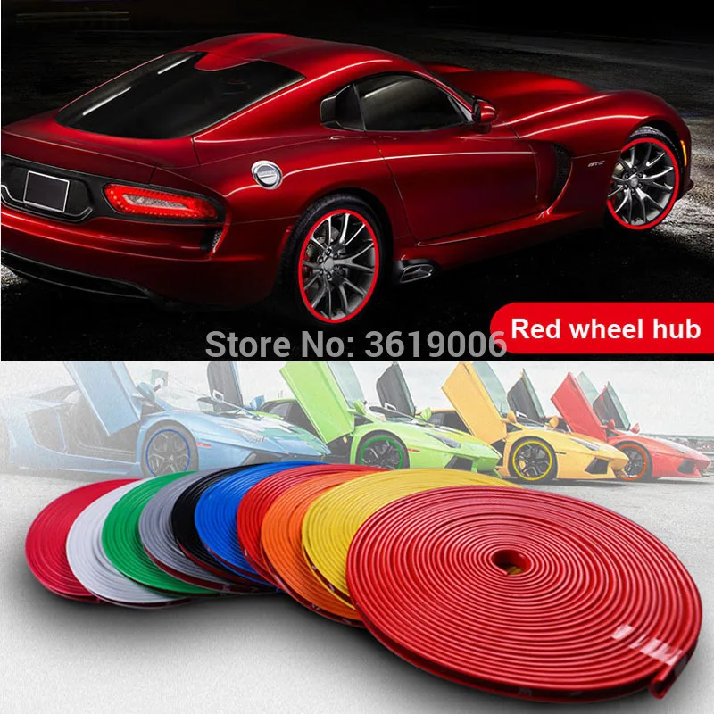 8 м красные автомобильные наклейки обода протектор колеса защита шин уход Чехлы