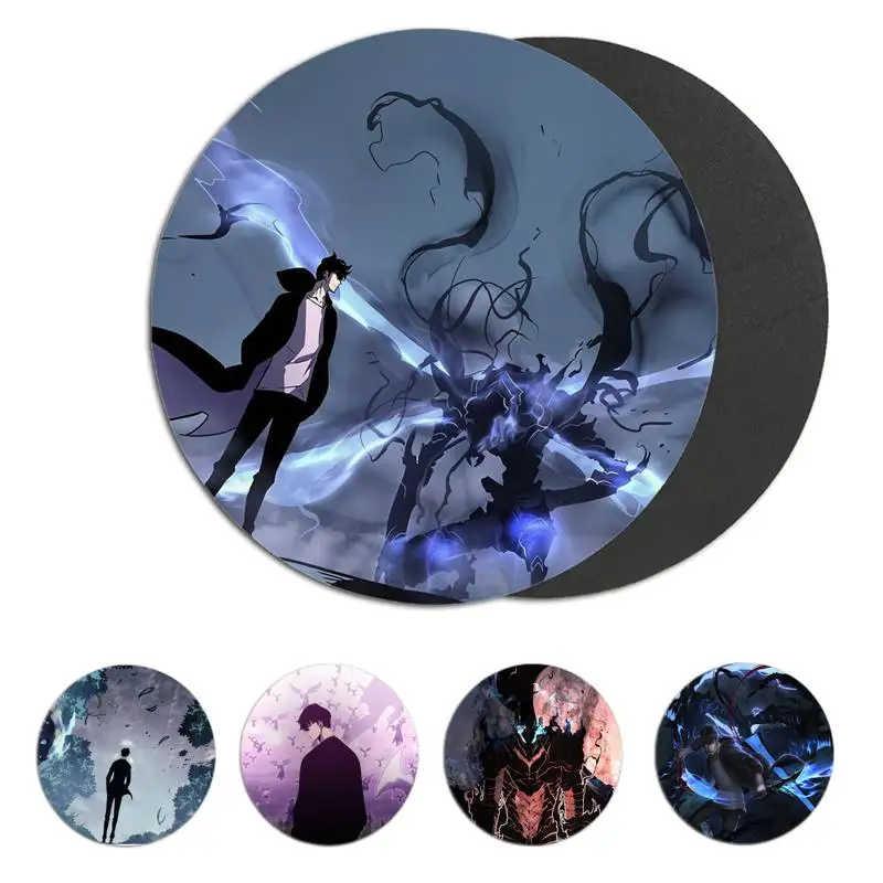 

RuiCaiCa Solo Leveling Gaming Player desk laptop Rubber Mouse Mat Anti-Slip Laptop PC Notebook 22x22cm Circular Mouse Mat