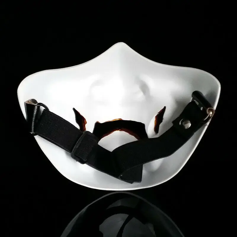 Halloween Scary Half Face Mask Costume Rave Cosplay Party Japan Hannya Masks Oni Devil | Дом и сад