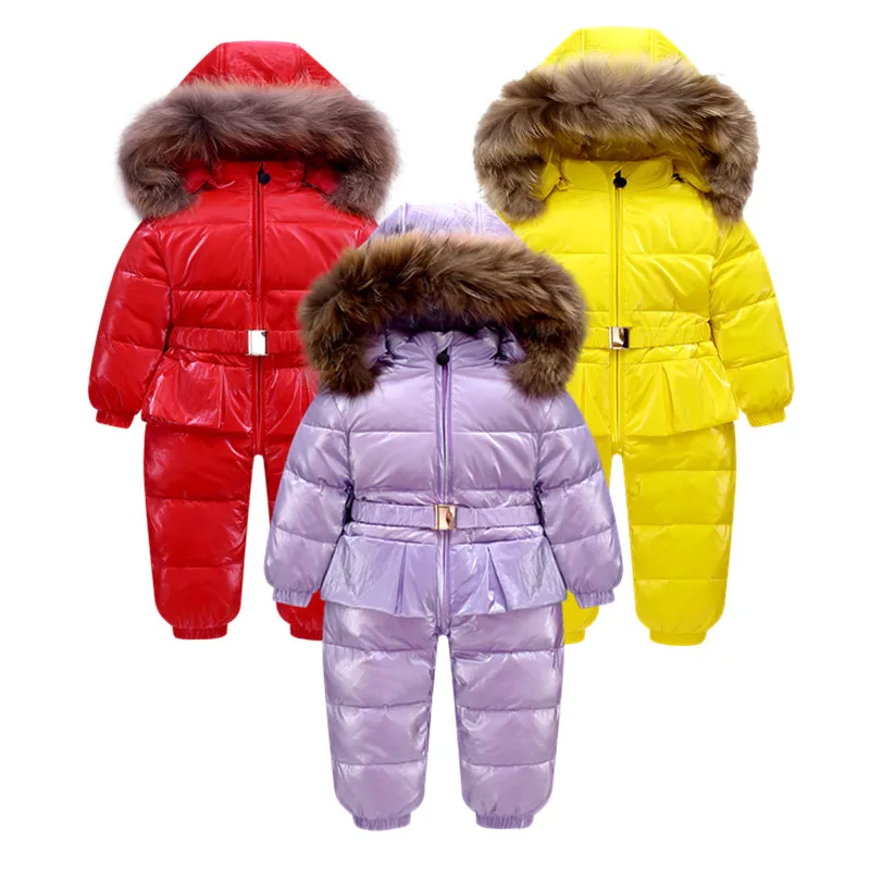 Коллекция 2021 года Модный зимний комбинезон куртка пуховик на 90% утином пуху