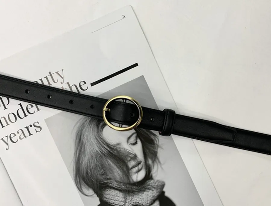 Новинка Весна 2020 корейский женский ремень из искусственной кожи с овальной