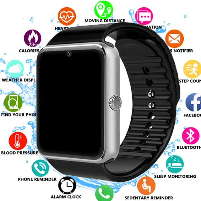 2019 Смарт-часы GT08 синхронизация уведомлений поддержка sim-карты TF bluetooth-подключение