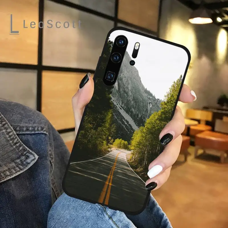 

Travel landscape road Phone Case For Huawei honor Mate P 9 10 20 30 40 Pro 10i 7 8 a x Lite nova 5t
