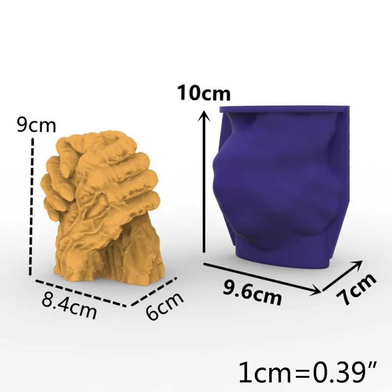 

DIY Handshake Shape Epoxy Resin Mold Home Decoration Ornaments Silicone Mould