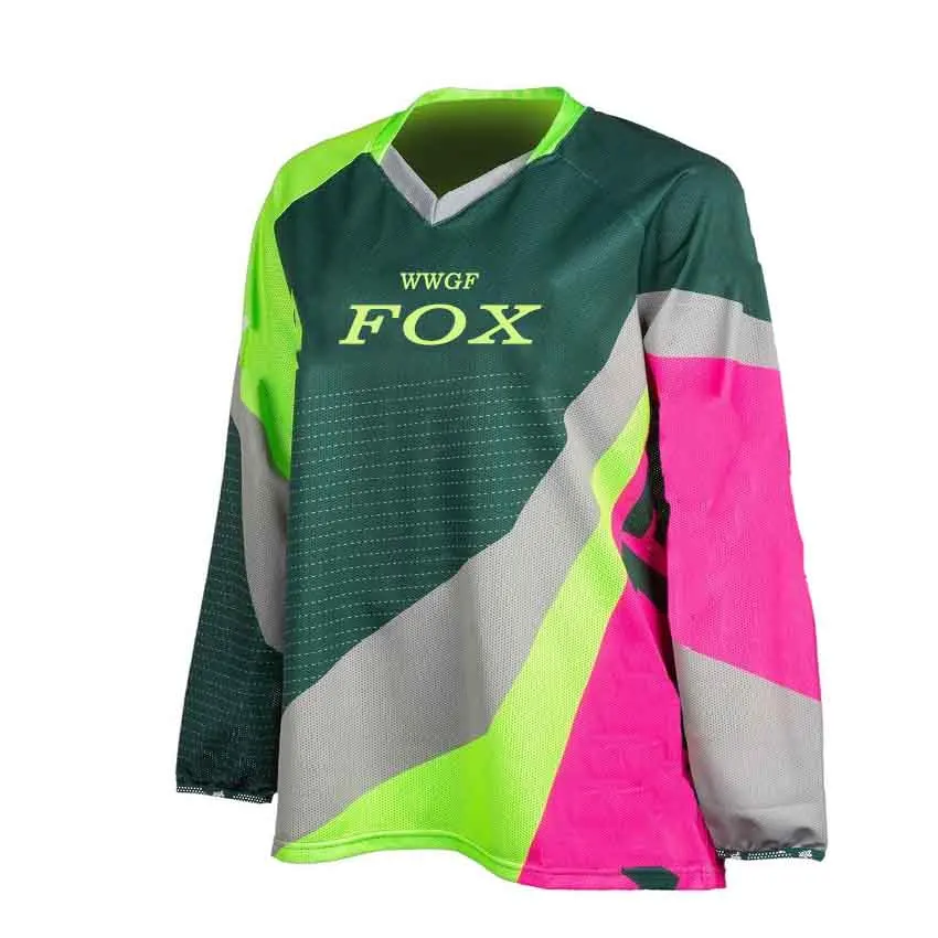 

New Women's Motorcycle Cycling Wear Mountain Bike Cross Country Motorcycle Wear T-shirt Clothes Long Sleeve team jersey