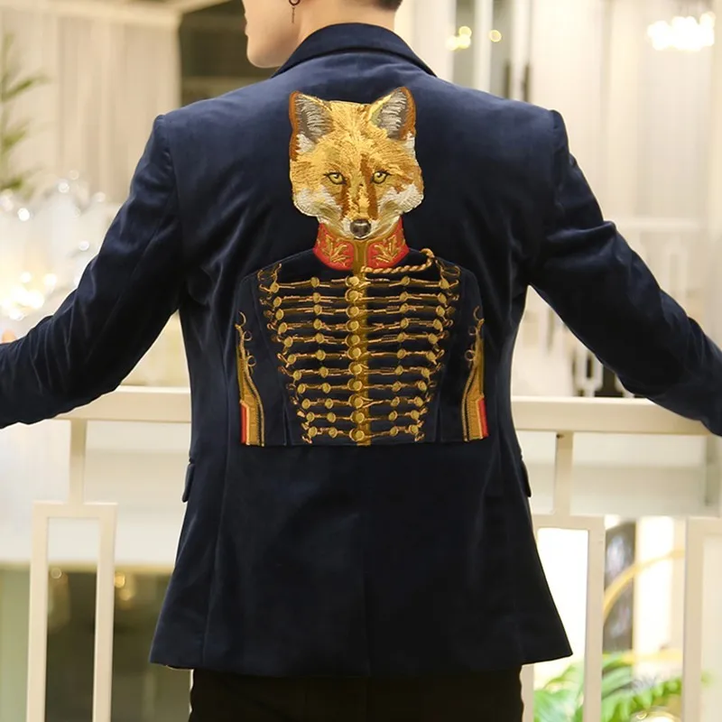

Мужской блейзер с модным рисунком Blusa Masculina Sping, брендовый Новый повседневный мужской блейзер на одной пуговице, приталенный Блейзер Erkek