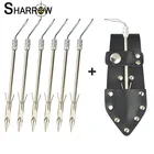 6 шт. стрельба из лука, наконечники для рыбалки, лук, рыболовная Рогатка, дротика с наконечниками с рыбой, дротика с карманами для стрельбы, охоты, аксессуары
