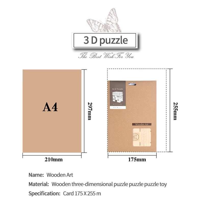 DIY Drone Biplane 3D Wooden Airplane Toys Child Puzzle Assembly Model Toy Craft Kits Christmas Kids Gifts Desktop Decoration | Игрушки и