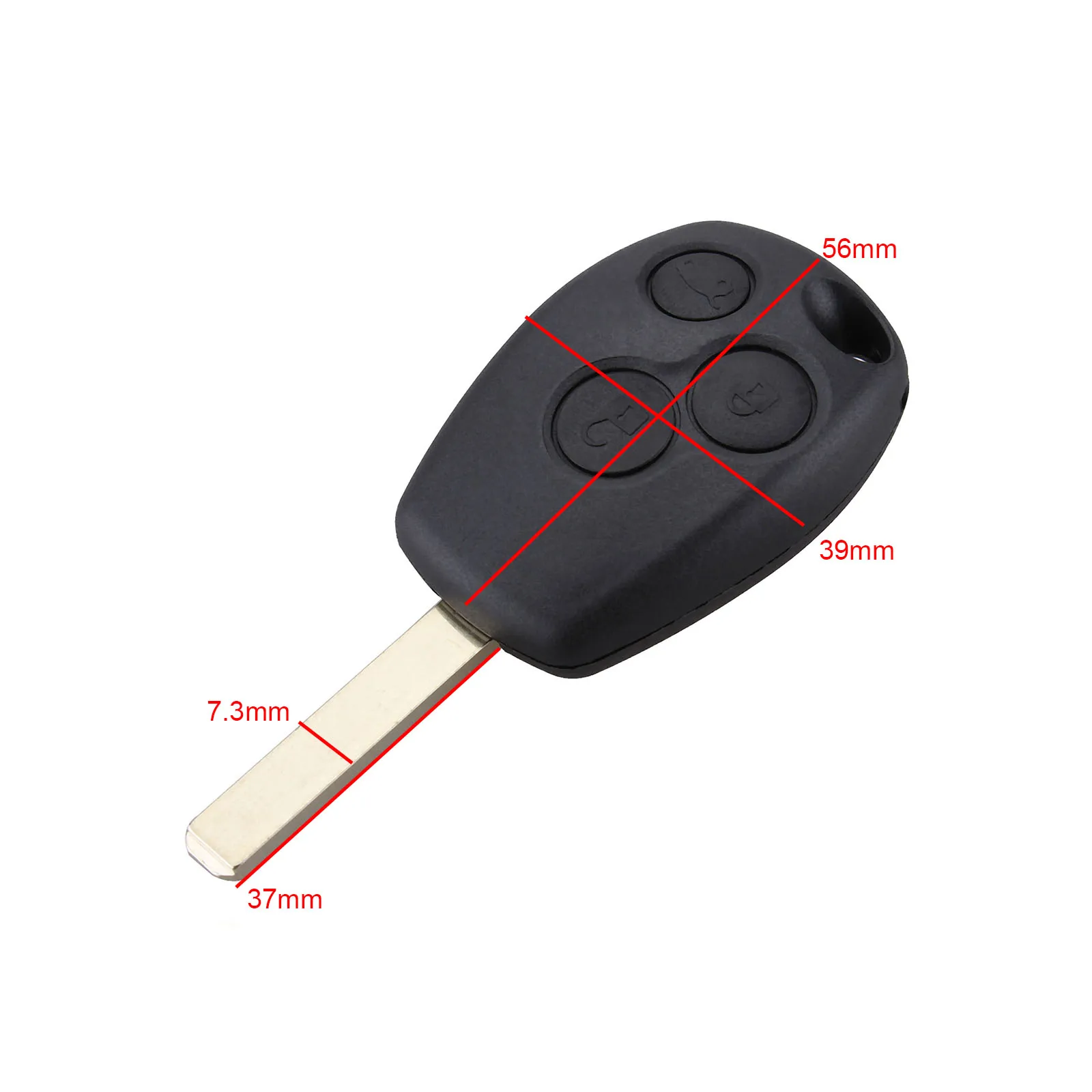 3 кнопки дистанционный ключ-брелок от машины корпус для Renault Modus Clio Kangoo Twingo Uncut Blade