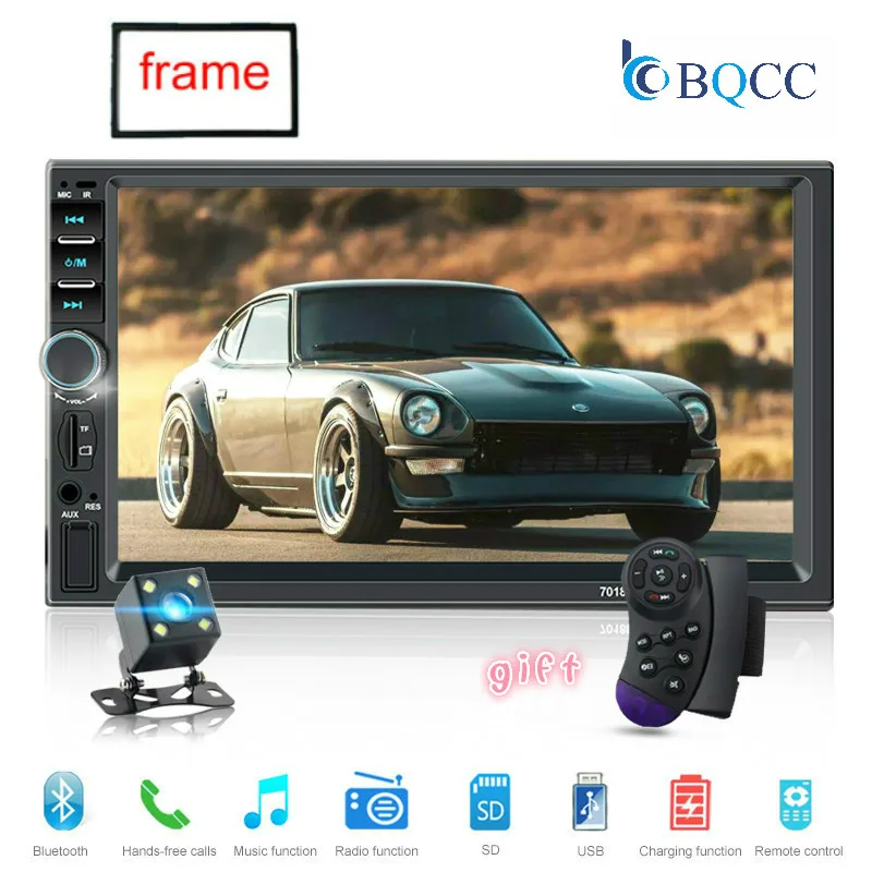 Автомагнитола 2 Din с сенсорным экраном мультимедийный MP5 плеер 7 &quotмонитором