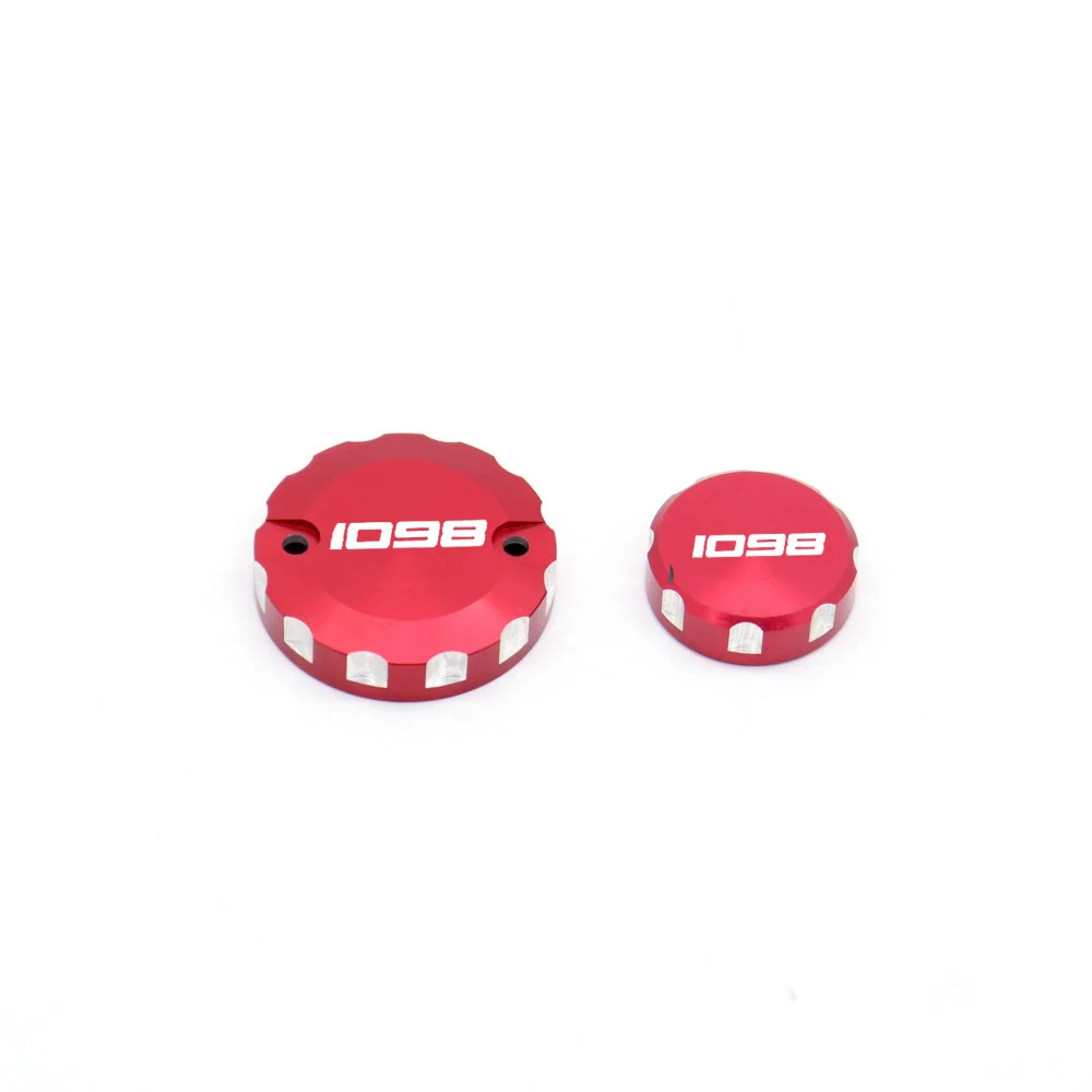 

For DUCATI Monster 1100/S/EVO Front Brake Clutch Rear Brakes Fluid Reservoir Cylinder Cover Oil Cap Tank Cup Red Logo