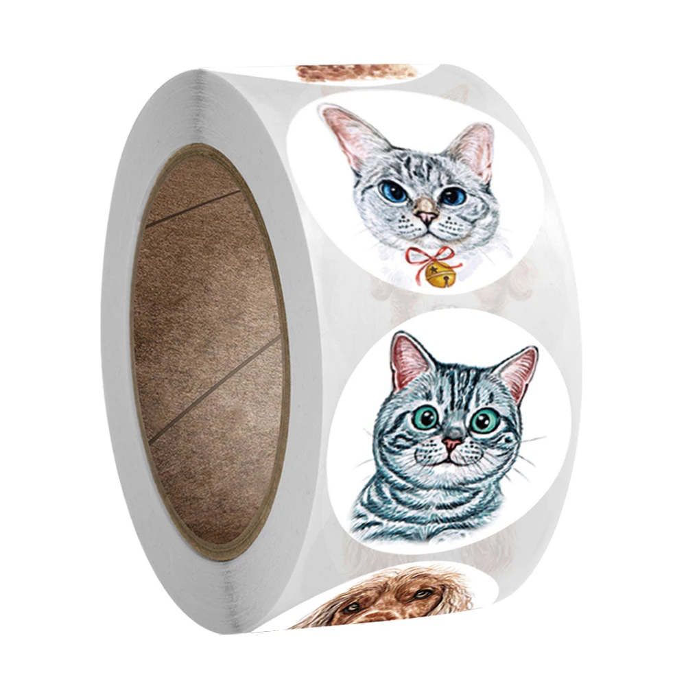

Stickers 500 pcs/roll Teacher Reward Sticker Fun Motivation Cat Dog Stickerfor School Teacher Student Stationery Stickers Kids
