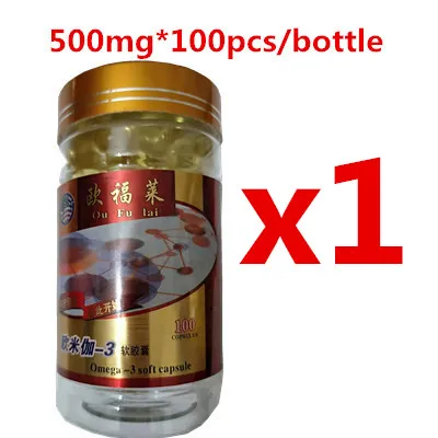 100pcs Купи 3 ПОЛУЧИ 1 бесплатно) 500 мг х 100 шт в бутылке Deep Sea Omega 3 DHA EPA рыбий жир Антивозрастной - Цвет: 100pcs
