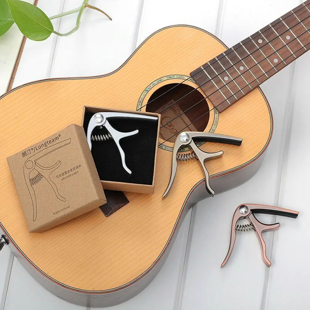 

1pc Electric Acoustic Bass Ukulele Capo,Tune Clamp Trigger Accessories