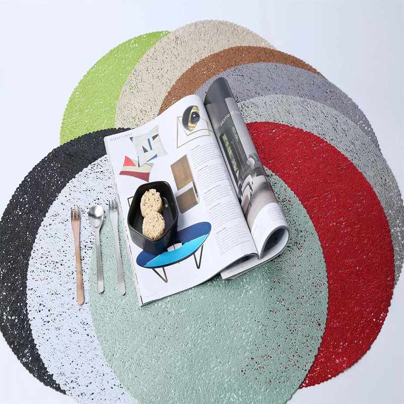 Круглая плетеная подставка под чашки нескользящий изоляционный коврик для стола