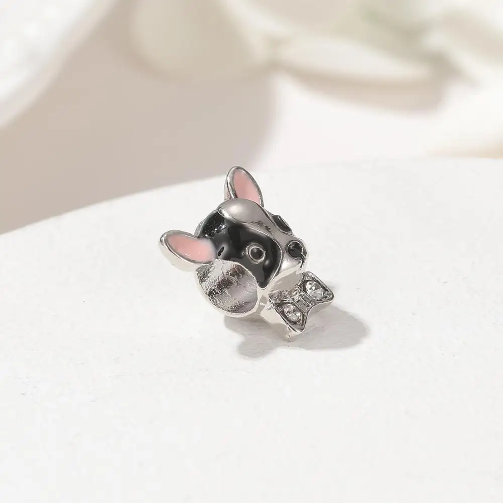 1pc silver color theo bear puppy dog mushu girl Bead Fits Pandora Bracelet For Women Jewelry Diy Making Gifts Special W004 | Украшения и