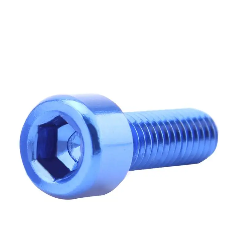1 Pair Bike Water Bottle Cage Bolts M5 Aluminium Alloy Hex Socket Tapping Screws Blue | Спорт и развлечения