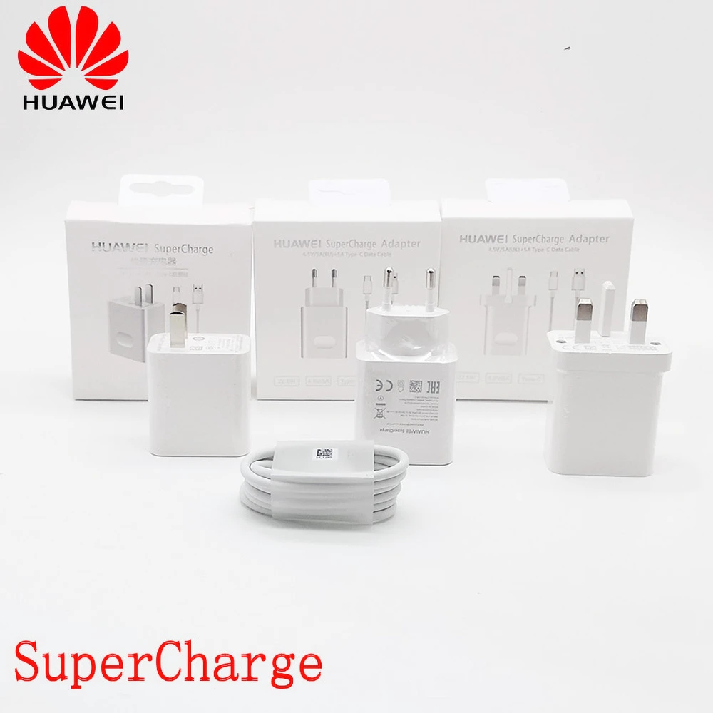 Оригинальный huawei супер зарядный кабель настенное зарядное устройство для P20 P10 mate