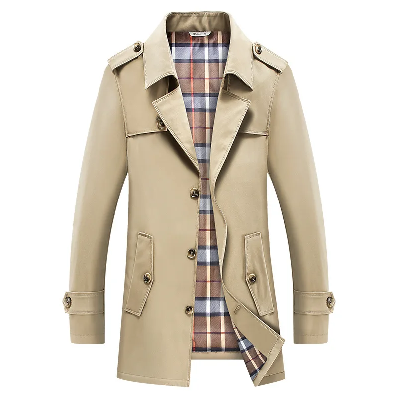 

Men Overcoat Vintage Long Trench Coat Mens Fleece Warm Jacket Coats Male Business Casual Thicken Solid Windbreak Winter Outwear