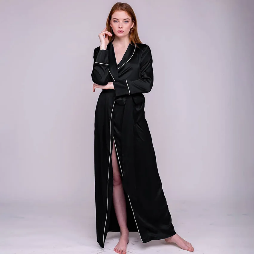 

Fashion Sleepwear V-neck Night Dress Nightgown Lingerie Women Front Closure Nightwear Sexy Lace Underwear Long Sleep