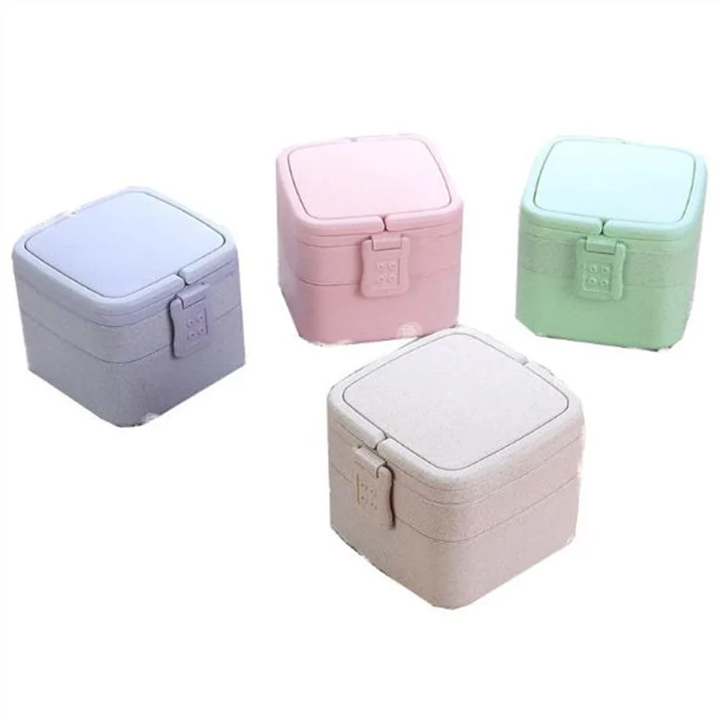 Квадратная коробка для завтрака экологичный пшеничный соломенный материал