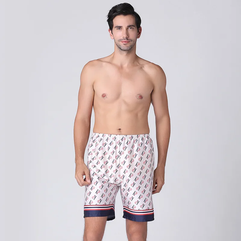 SAMWESTART 2020 летние мужские шелковые пижамы Короткие штаны стильные Весенние