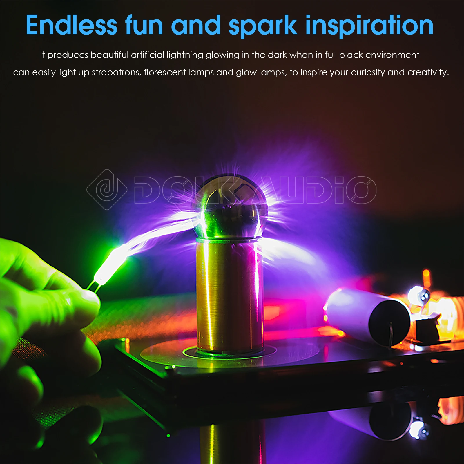 Вспышка для наушников Douk искровая катушка Тесла сенсорная искусственный