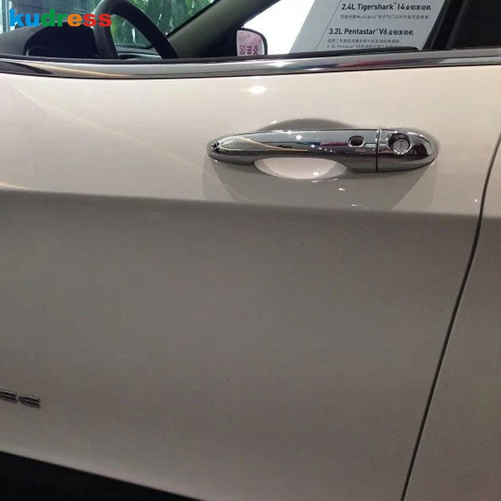 Для Jeep Cherokee 2014 2015 2016 ABS Chrome Боковая дверь ручка крышки отделка украшения рама