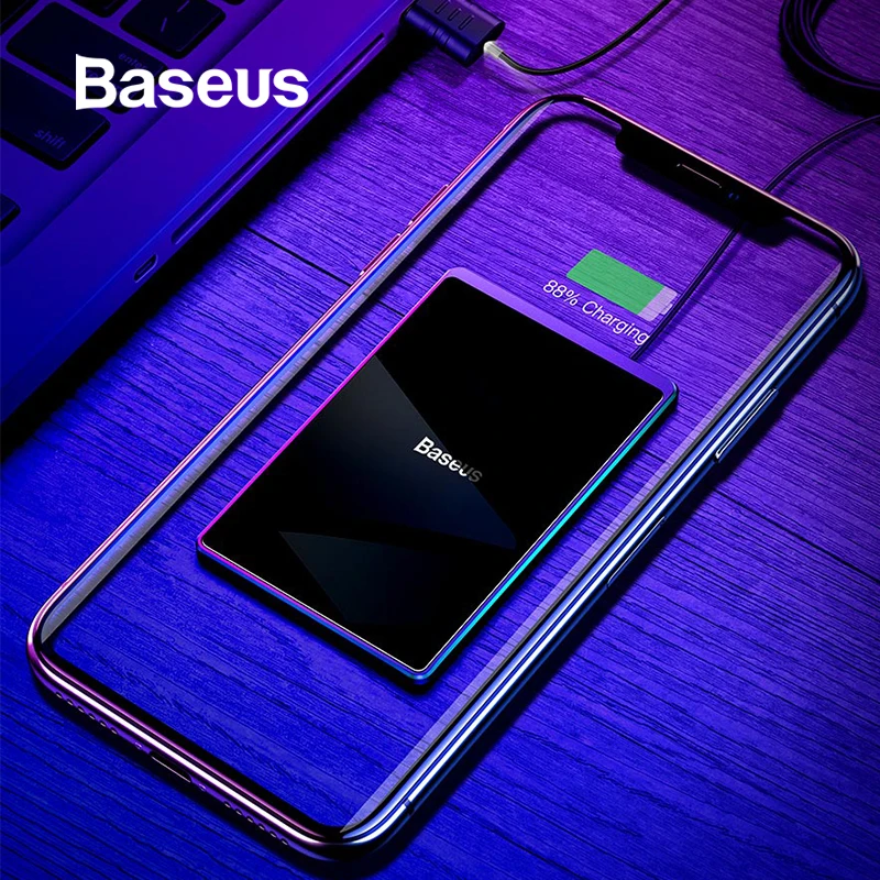 Baseus 15 Вт Qi Беспроводное зарядное устройство для iPhone X Xs Max ультра тонкий быстрый беспроводной зарядный коврик для samsung S10 S9 Xiaomi Mi 9