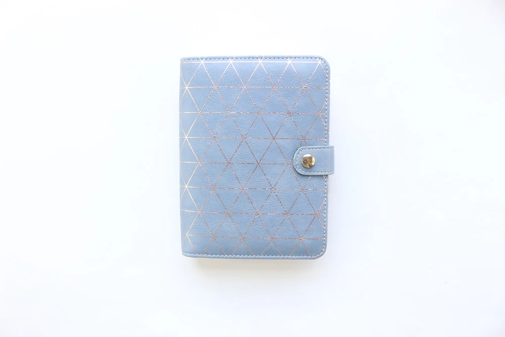 Domikee cute leather hardcover 6 rings binder planner agenda organizer office school refillable spiral notebooks stationery A5A6