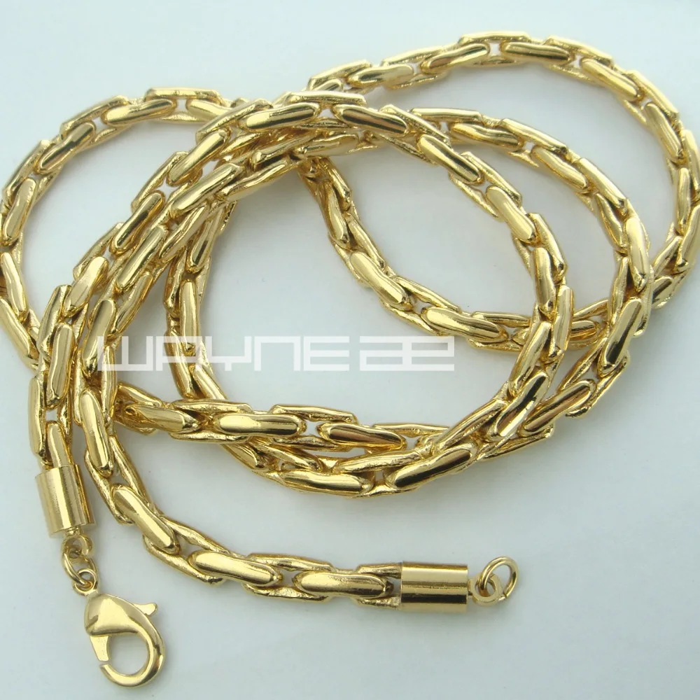 Мужское колье золотистого цвета N249 длина 50 см или 60 ширина 3 мм|men gold|necklace necklacenecklace