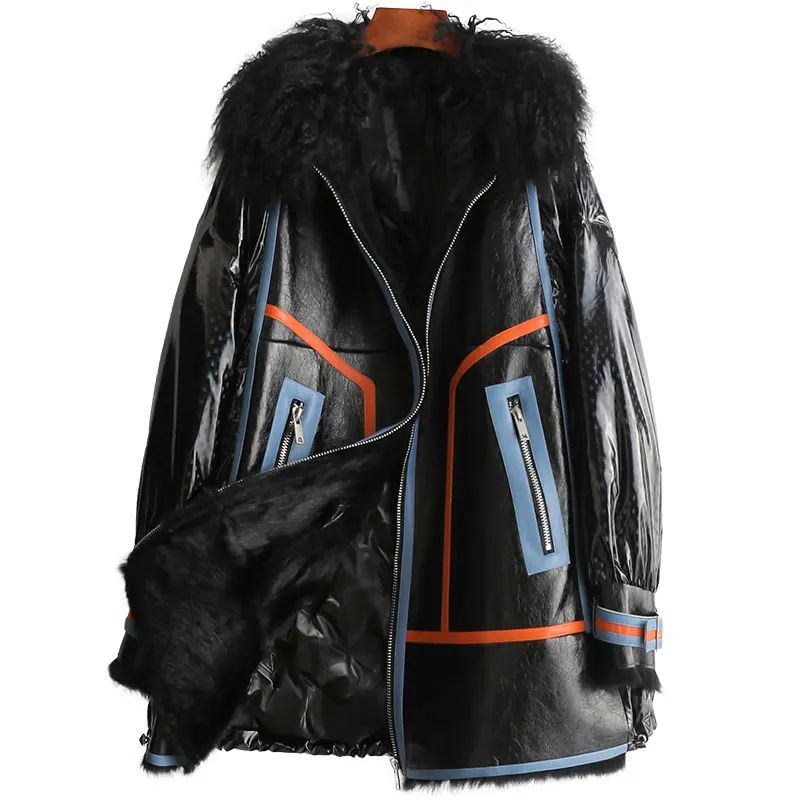 Женская зимняя теплая верхняя одежда с подкладкой из натуральной кожи LF21051KQN |