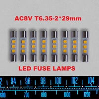 50 new ac8v dial face lamp pilot led bulbs festoon style snap in backlight used in many vintage gears and audio stereo receivers