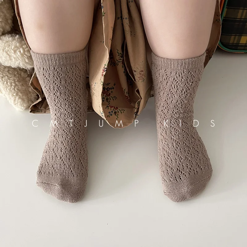 Летние дышащие тонкие хлопковые носки для маленьких мальчиков и девочек 5 пар/лот