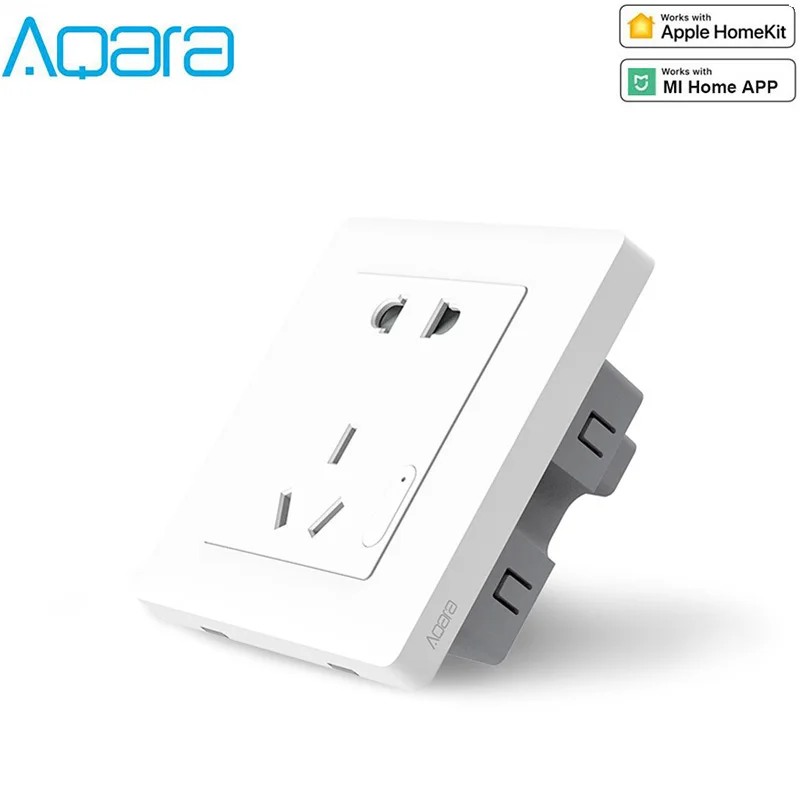 Aqara Smart Wall Socket smart Power Outlet Zigbee Wifi Remotel Control Wireless Switch Work For Home Kits App Mi home app | Электроника