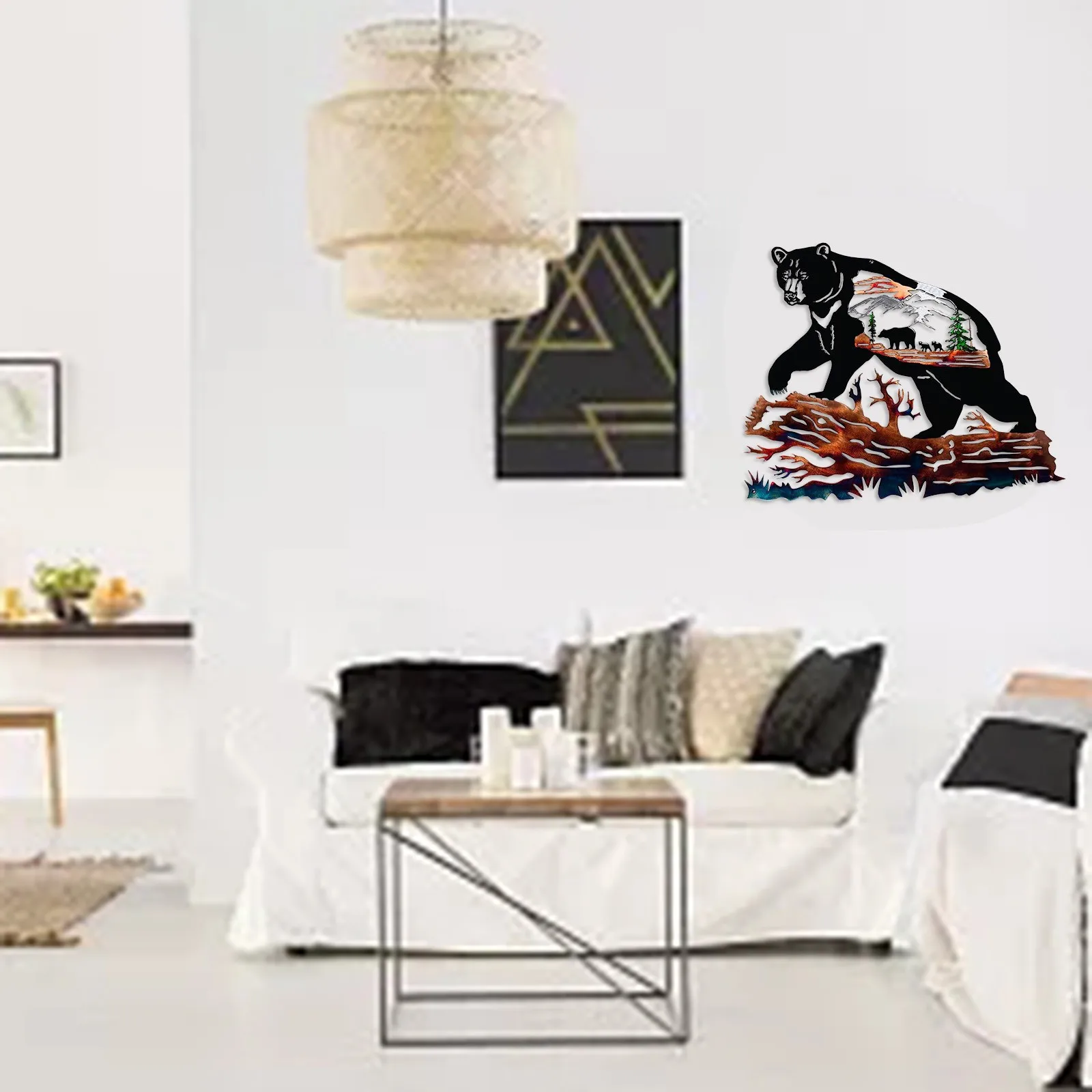 Красивые тапочки в виде медвежонка Цвет Коричневый сцена для искусства стены