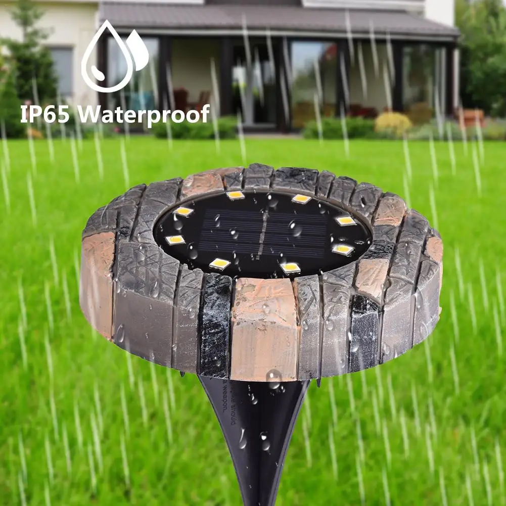 Солнечная наземная светильник s камень 16 светодиодный садовый датчик