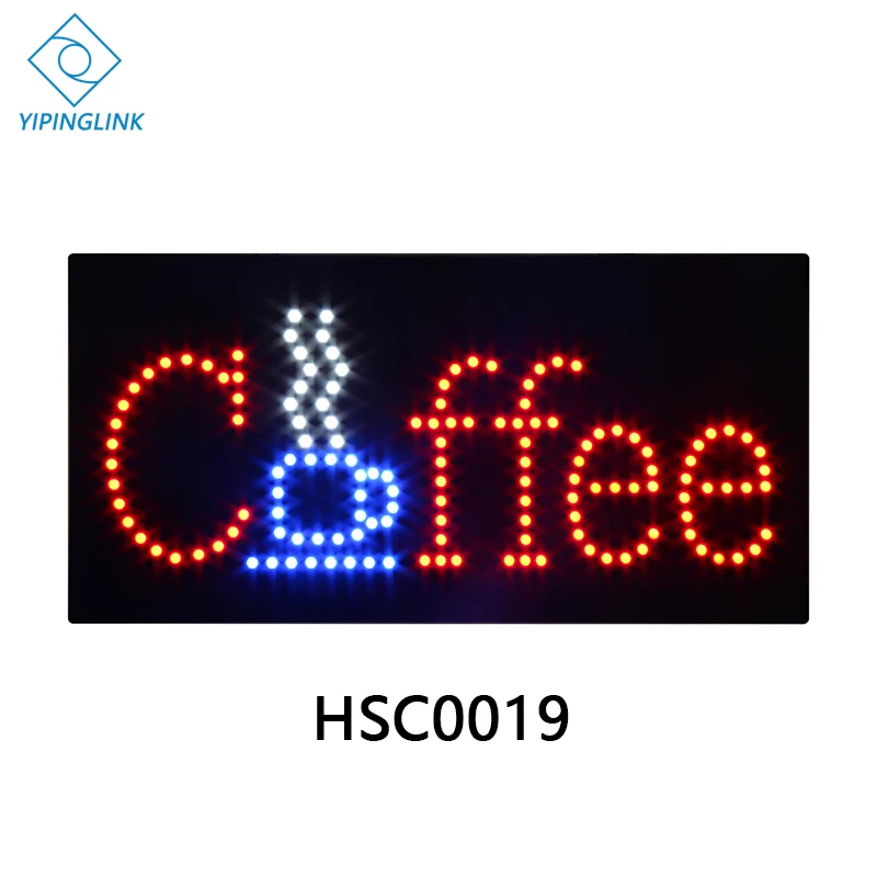 Светодиодная вывеска высокой яркости для кофейни рекламная мигающая неоновая