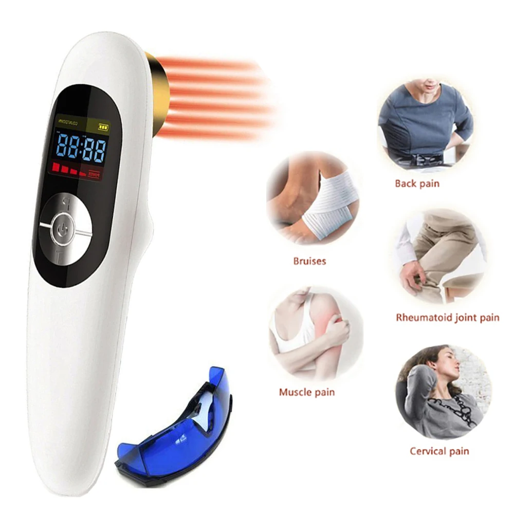 

Arthritis Wound Healing 650mW Laser Pain Relief 808nm and 650nm Sciatica Heel Spurs Neck Pain LLLT Cold Laser Therapy Body Pains